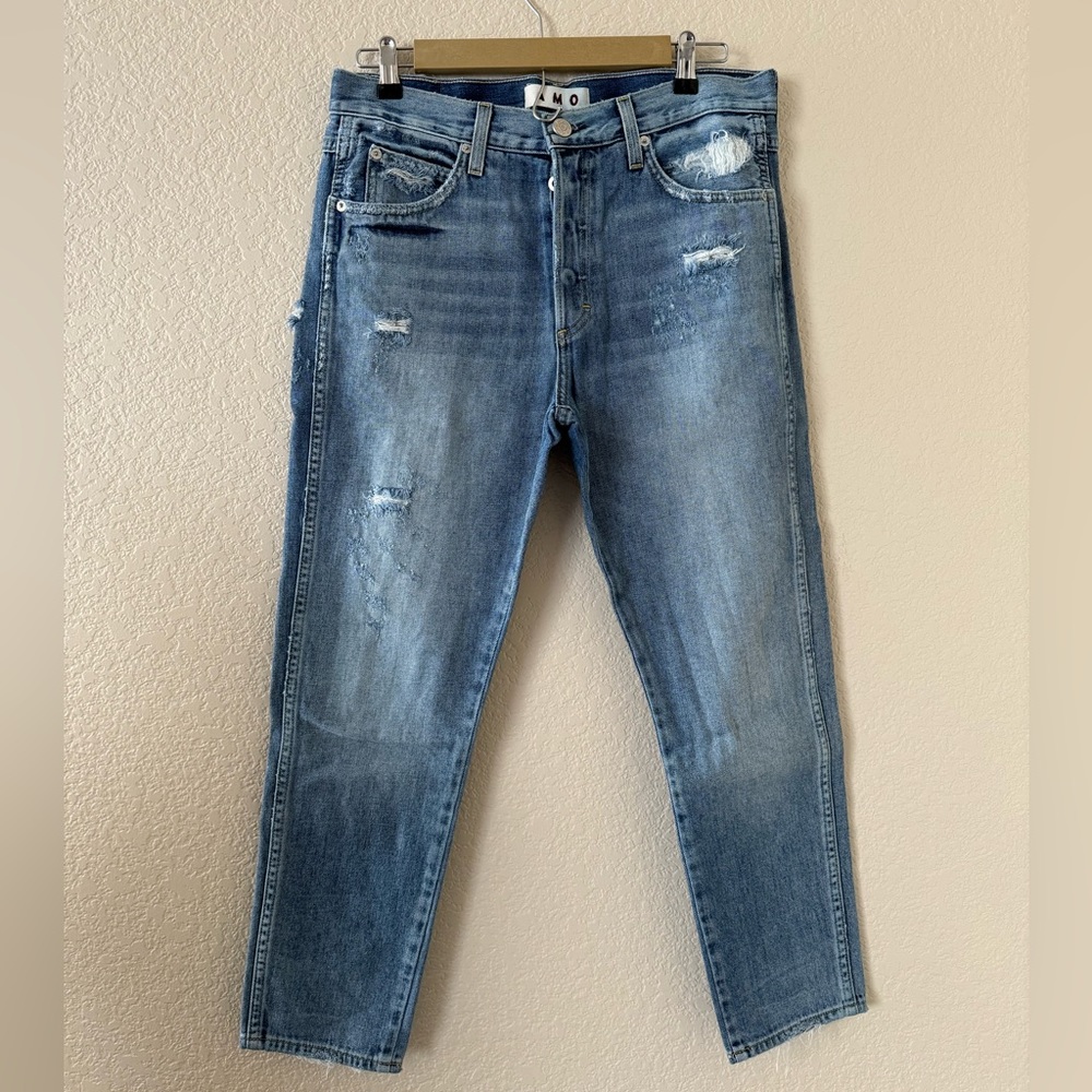 AMO "ACE" Starboard w/ Destroy Straight Leg Jeans Size 28